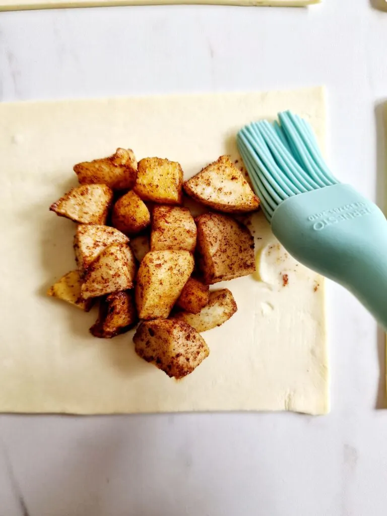 basting pastry with milk