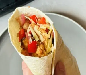 Air Fryer BBQ Chicken Wraps