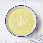 broccoli coconut and ginger soup in a soup maker