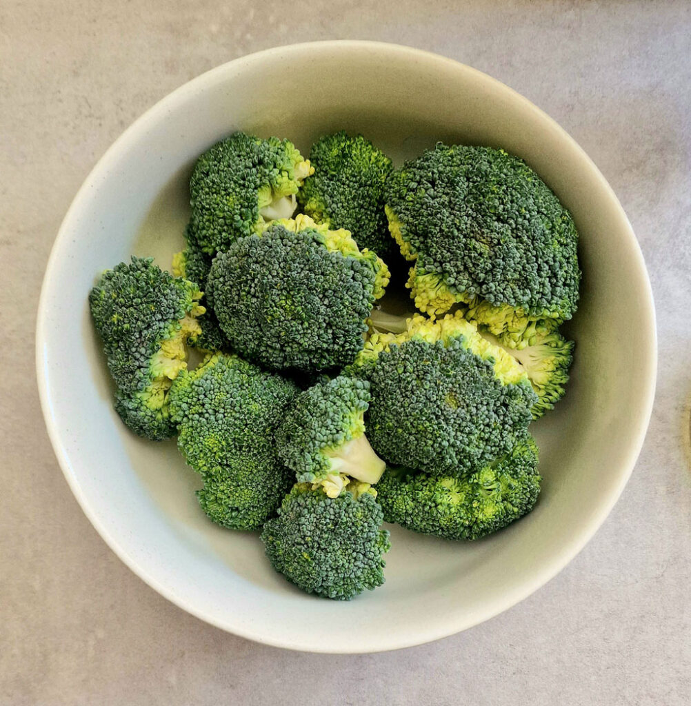 broccoli florets in a bowl