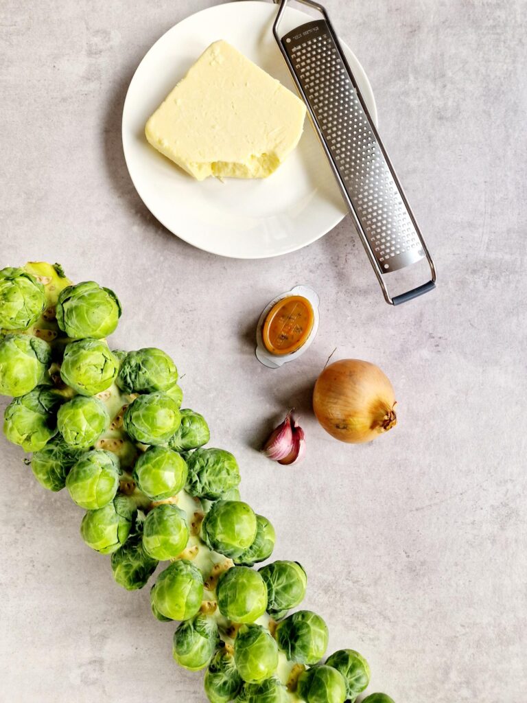 ingredients for Brussels sprouts soup