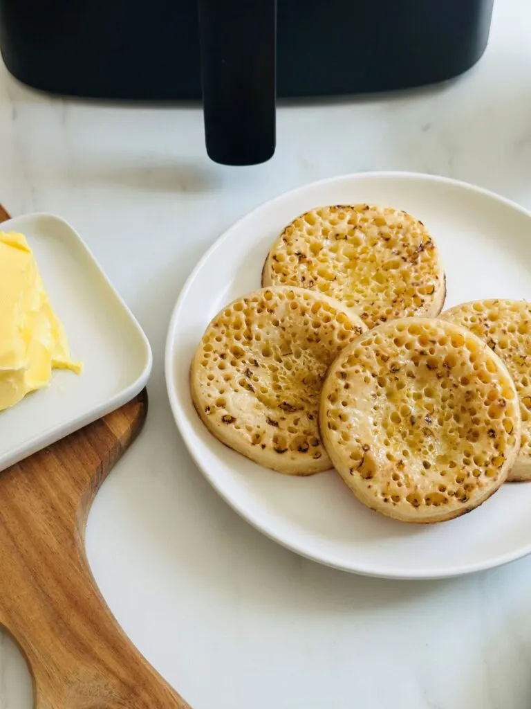 buttered crumpets air fryer