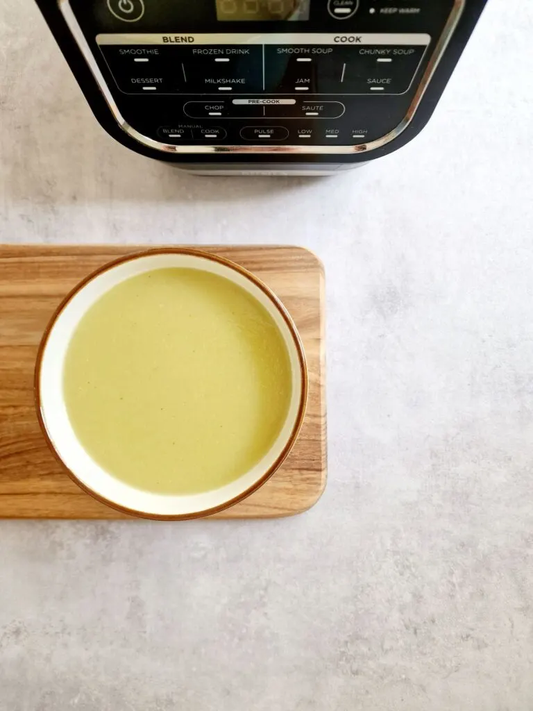 celery soup next to soup maker