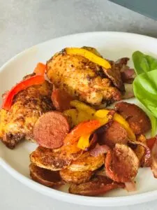 Air Fryer Chicken, Chorizo and New Potatoes