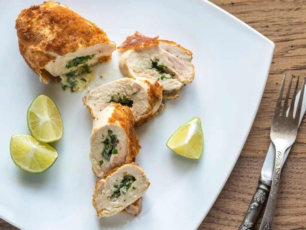 chicken kiev with parsley