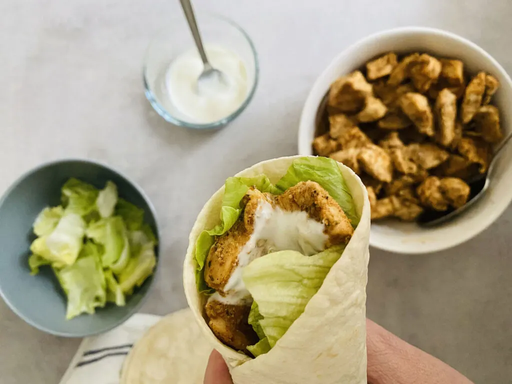 chicken tikka wrap