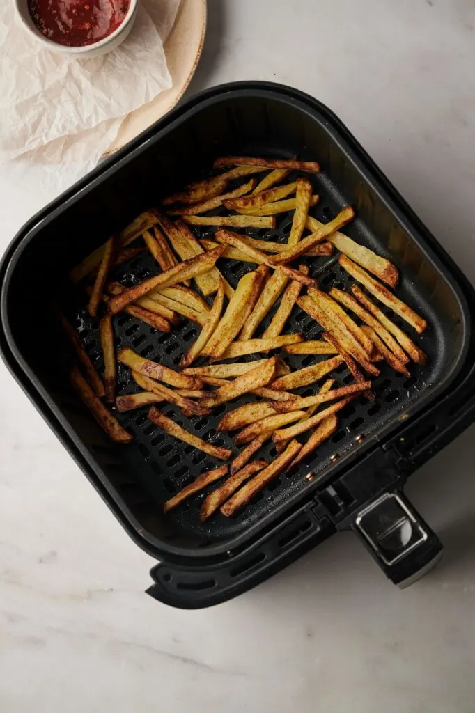 crispy chips in air fryer basket