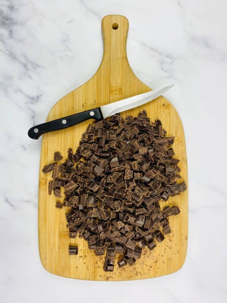 chopped chocolate