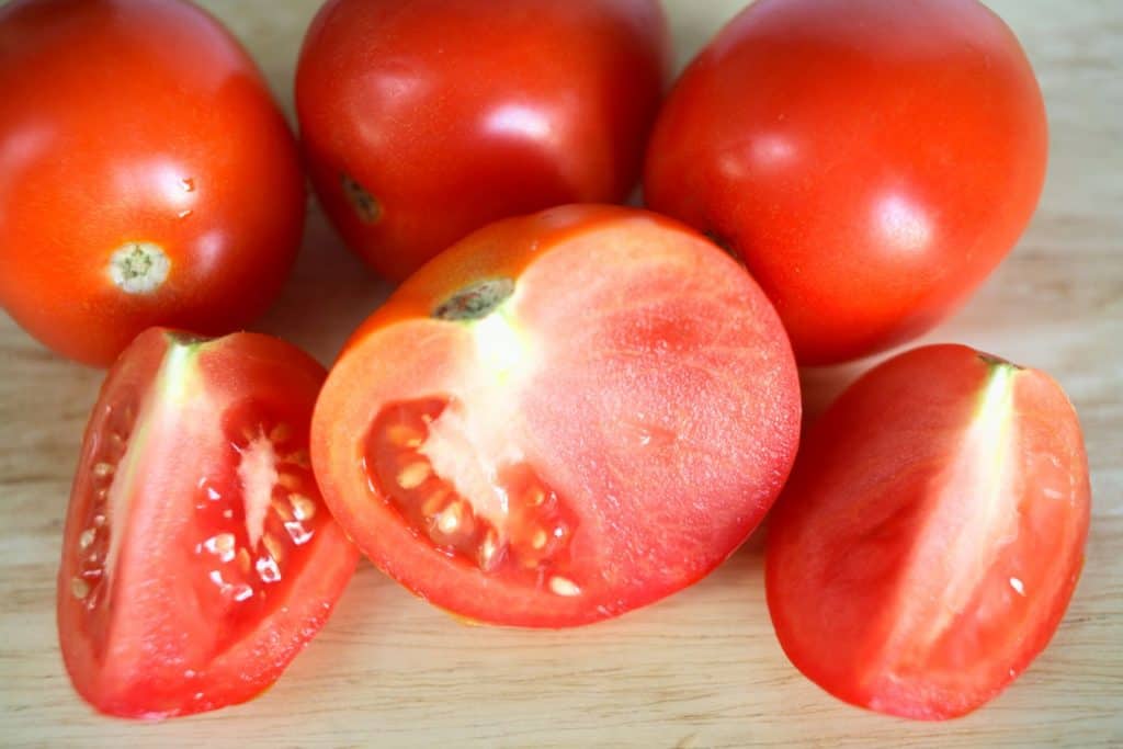chopped tomatoes for passata