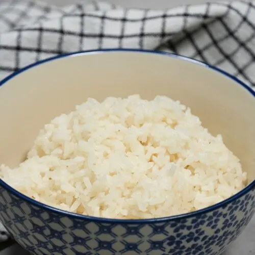 coconut rice in bowl
