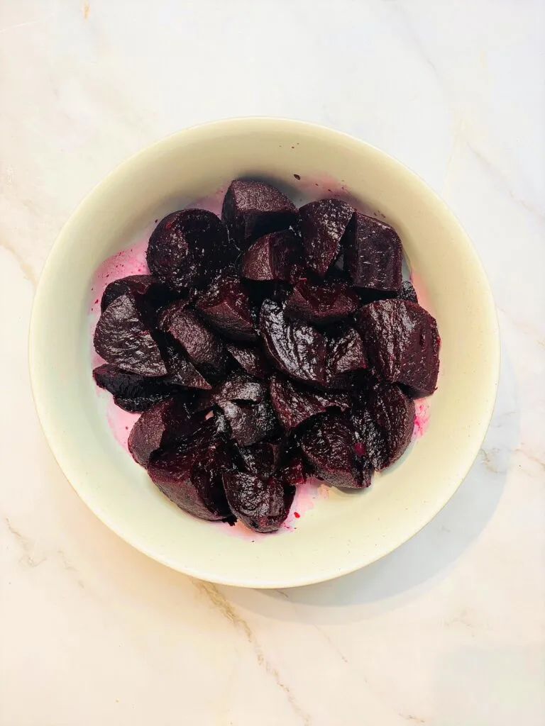 chopped cooked beetroot