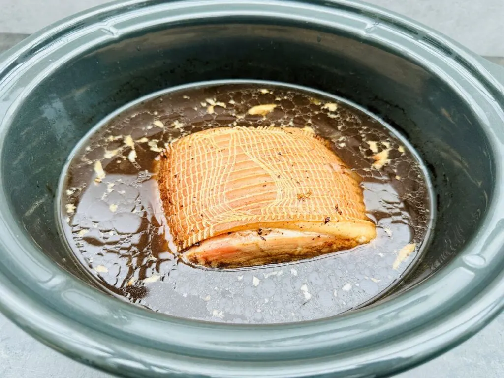 cooked gammon in coke in slow cooker