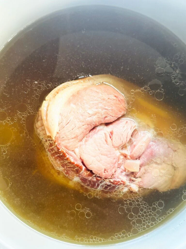 cooked gammon joint in stock in pressure cooker