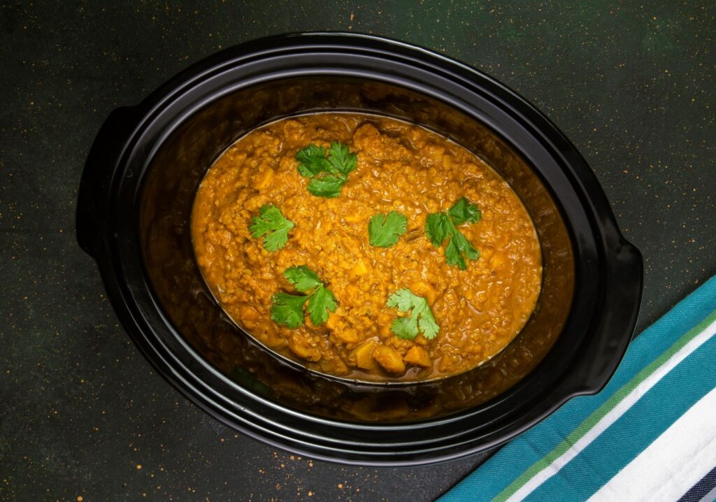 cooked sweet potato curry slow cooker