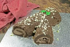 finished yule log