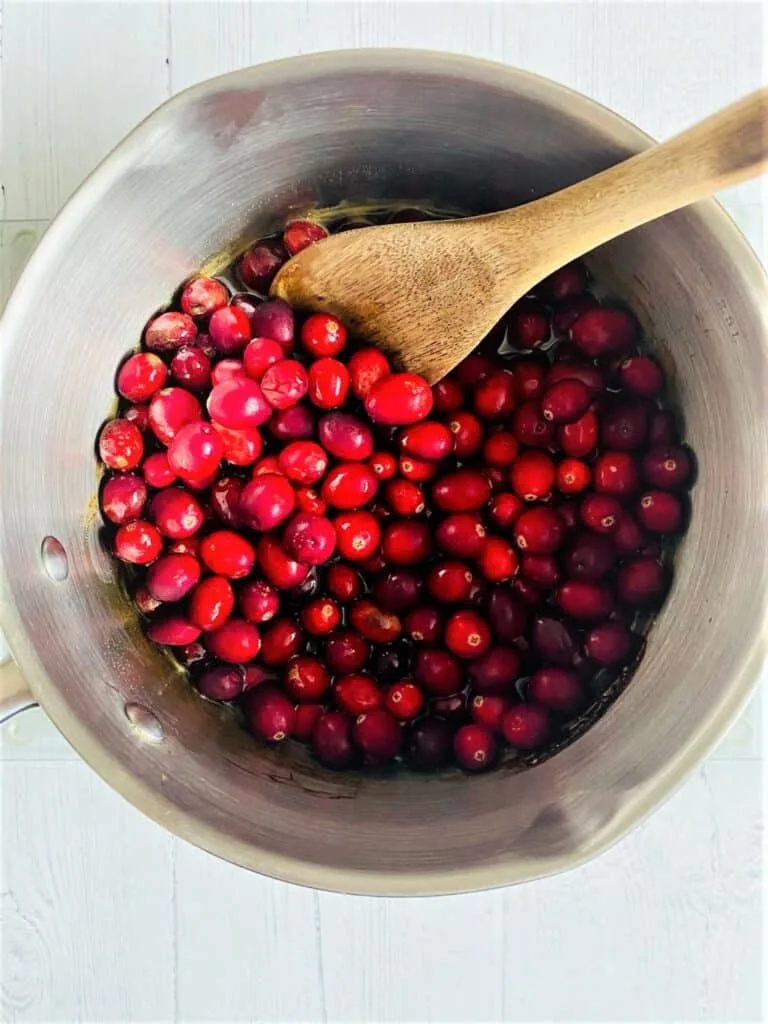 cranberry in saucepan