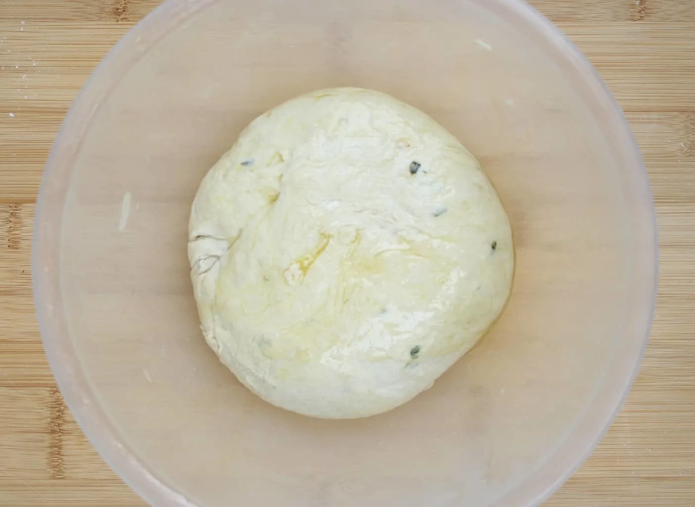 dough in oiled bowl