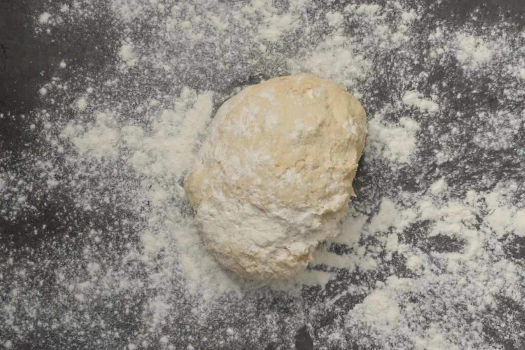 dough on floured work top