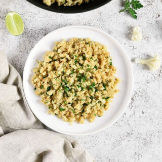 cauliflower rice in bowl