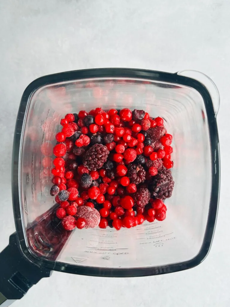 frozen berries in Ninja blender