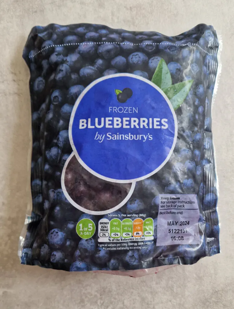 frozen blueberries