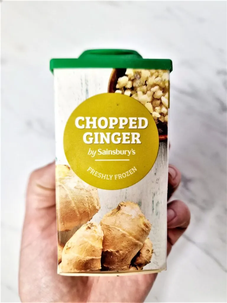 freshly frozen chopped ginger