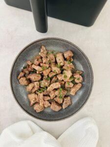 Air Fryer Steak Bites in Garlic Butter