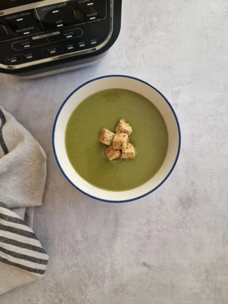 green soup in a soup maker