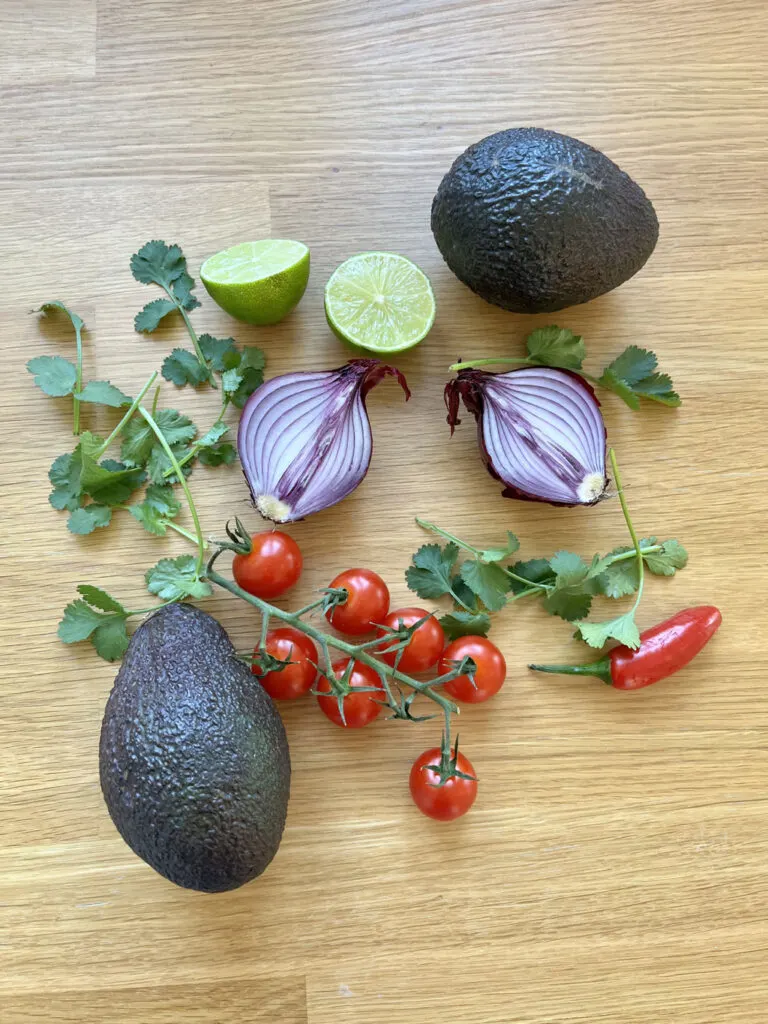 ingredients for guacamole