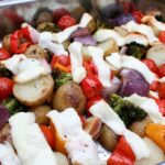 halloumi tray bake