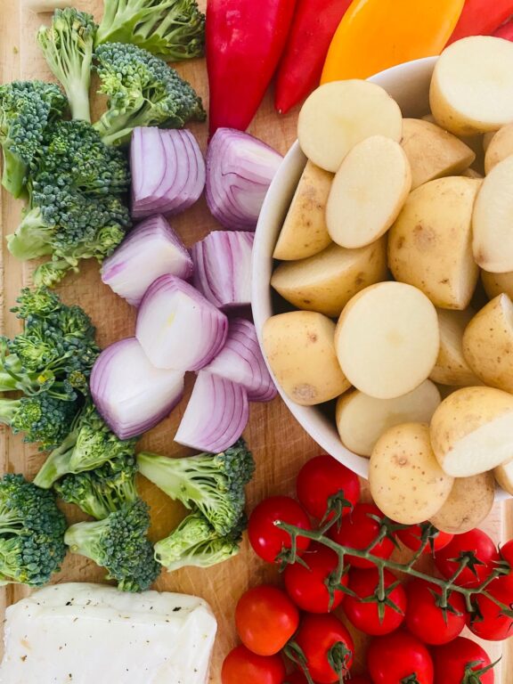 Halloumi Tray Bake Liana's Kitchen