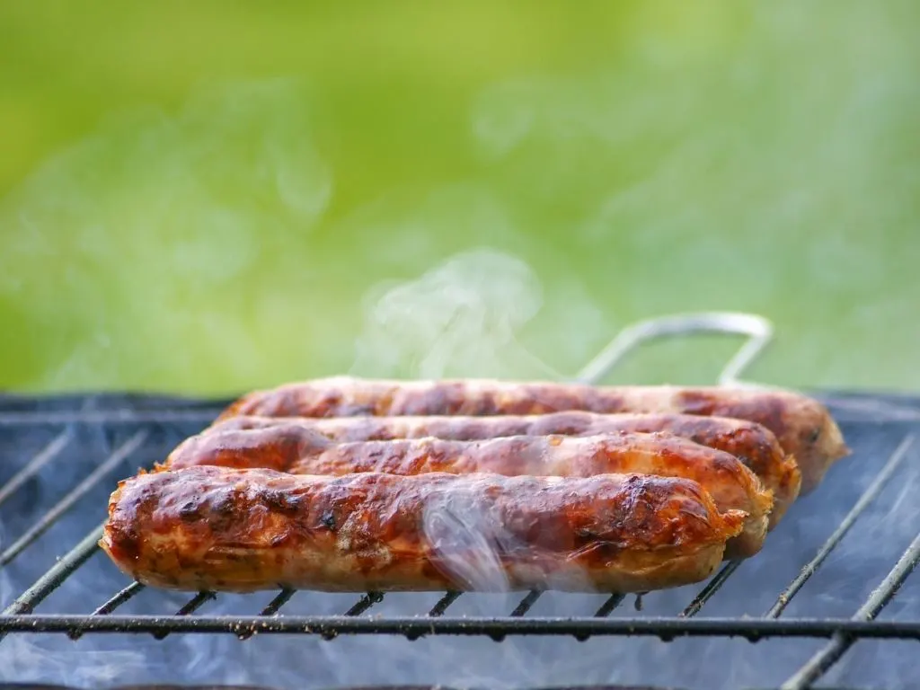 sausages on bbq