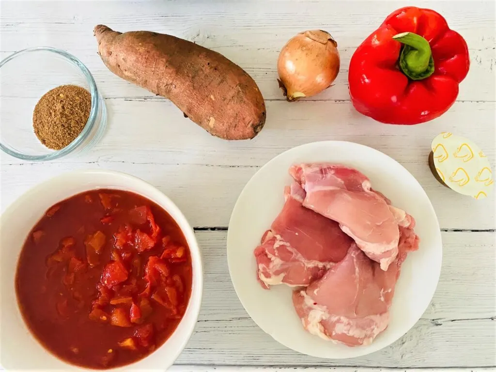 ingredients for Jamaican Jerk Chicken Soup 