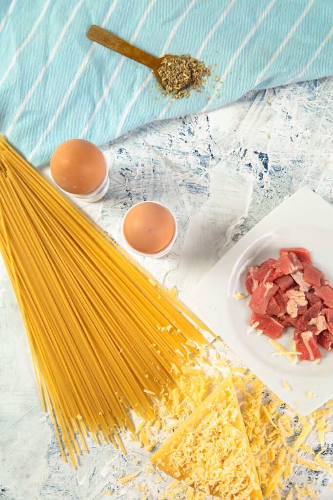 ingredients for spaghetti carbonara