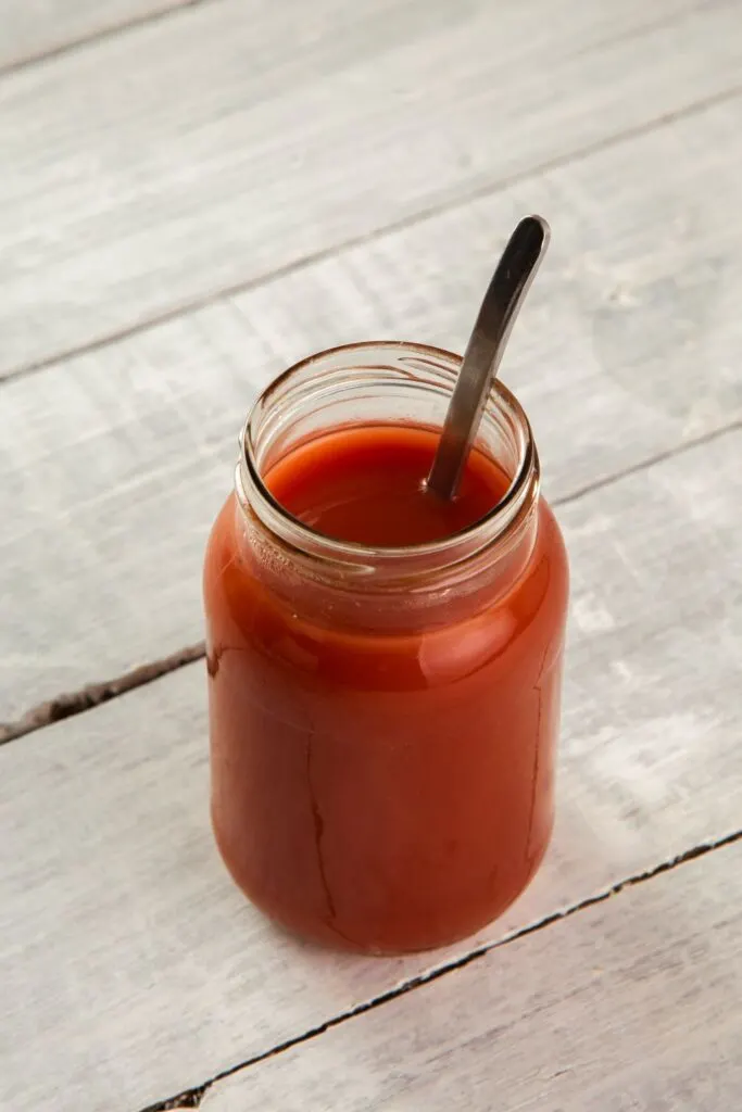 sweet and sour sauce in a jar