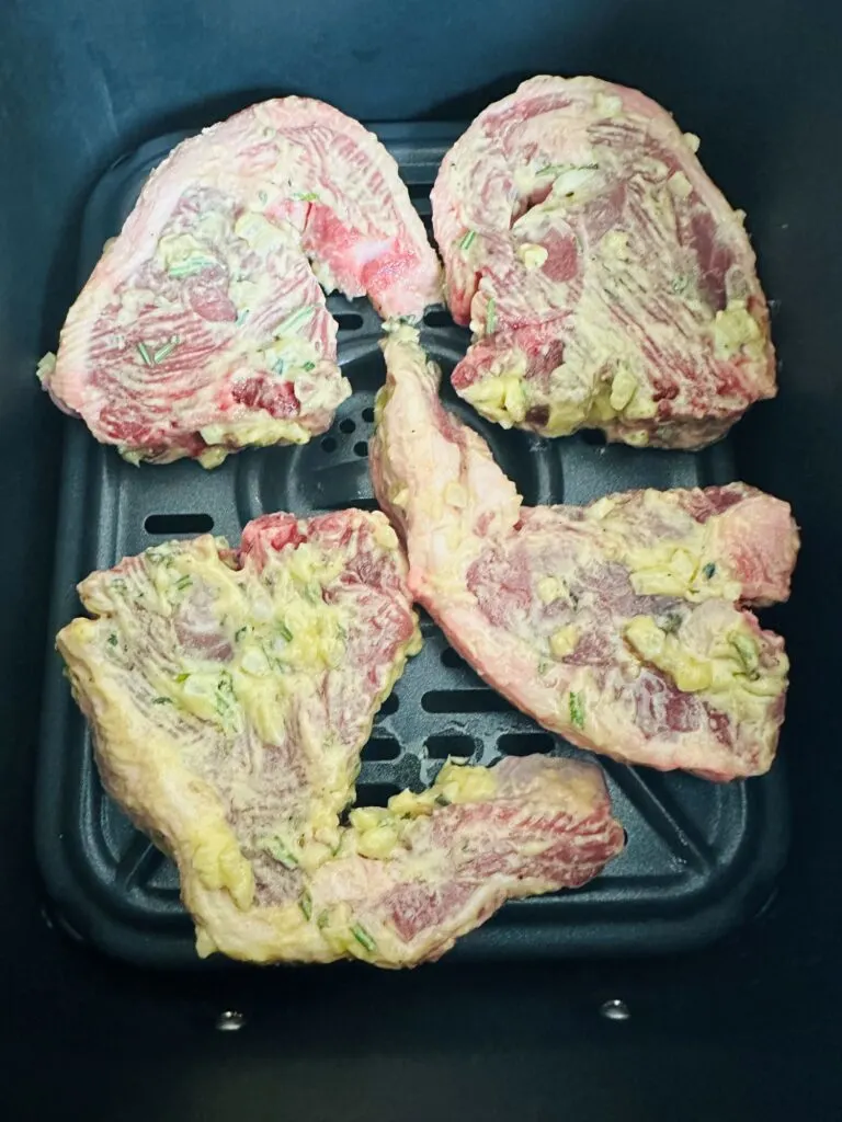 lamb chops in air fryer basket