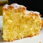slice of lemon drizzle cake