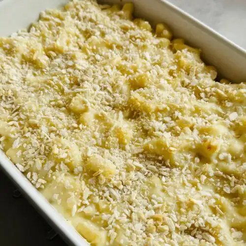 macaroni cheese in oven