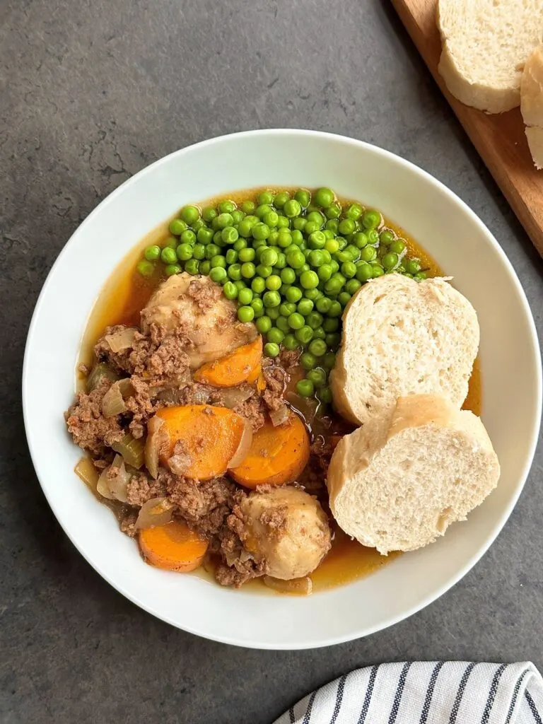 mince dumplings with bread