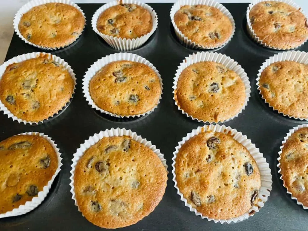 mincemeat cupcakes from oven