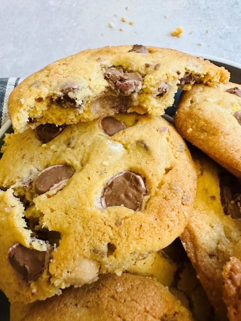 Mini eggs cookies on a plate