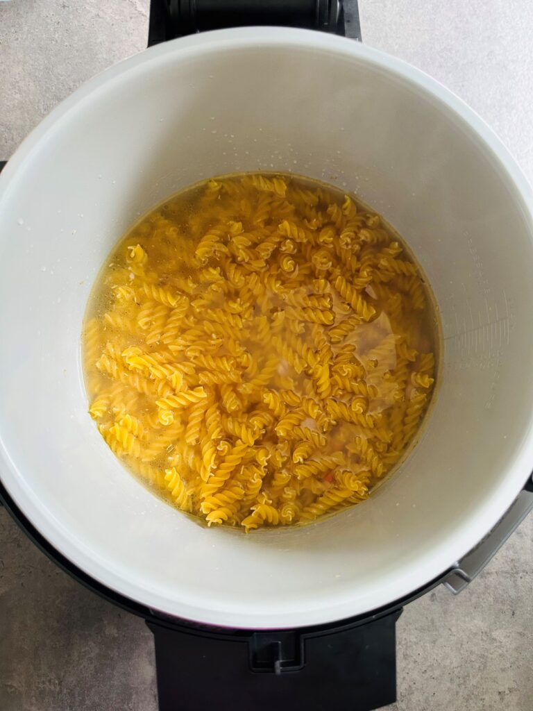 pasta in water in Ninja Foodi