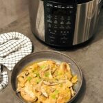 pork and apple next to Cosori multi cooker