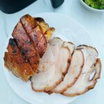 roast pork next to air fryer