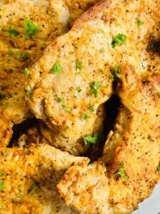 Med style pork loins with fresh parsley