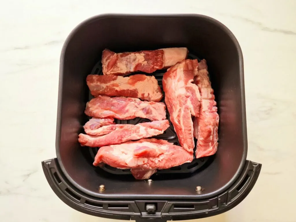 pork ribs in air fryer basket