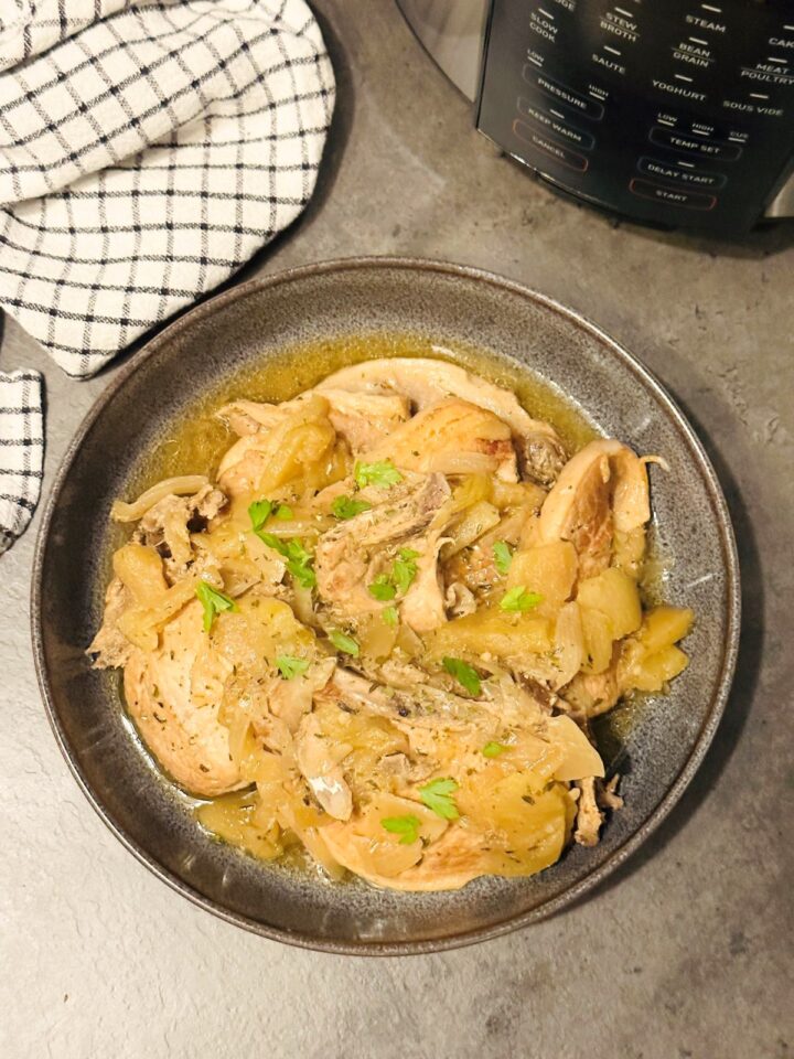 Cosori Pressure Cooker Pork Chops and Apples Liana's Kitchen