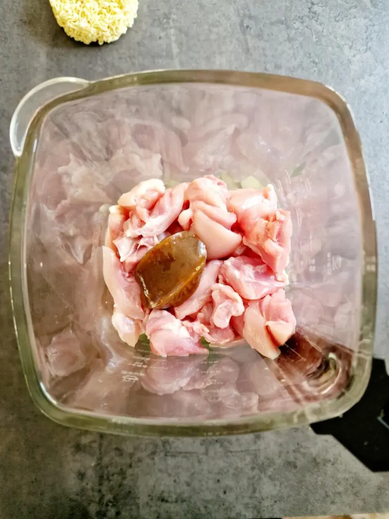 raw chicken in Ninja soup maker