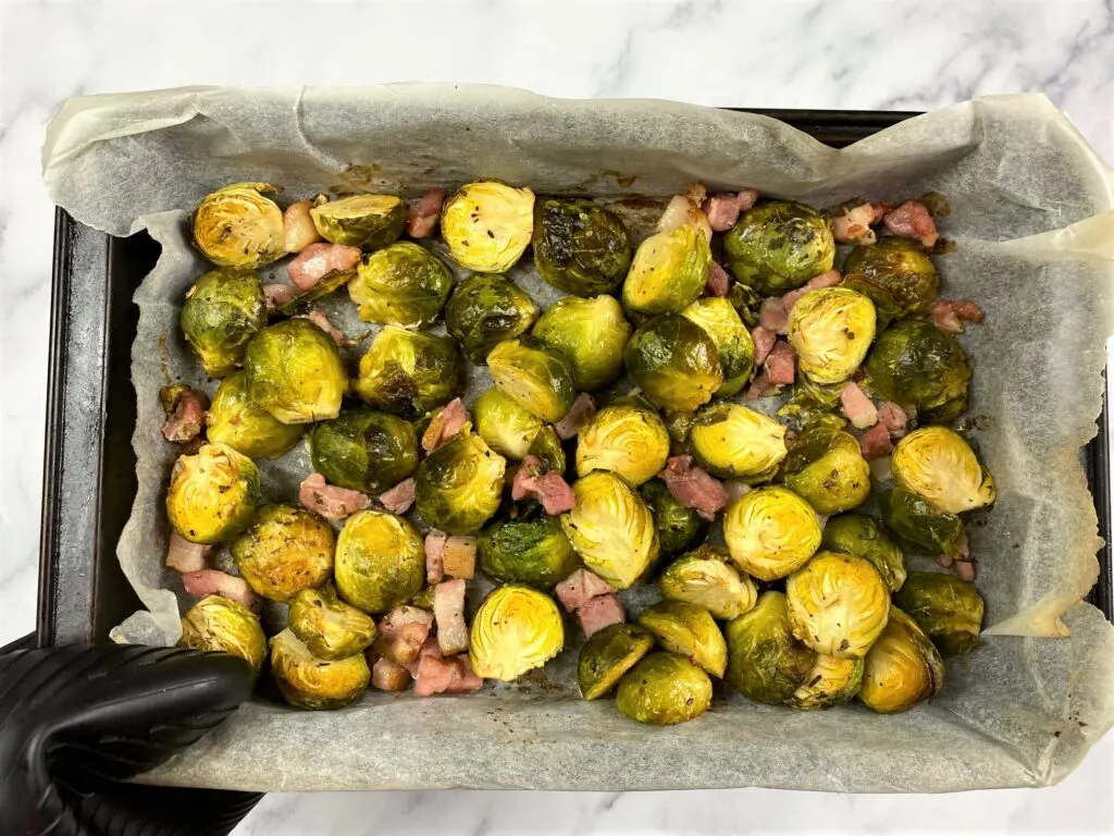 roasted sprouts bacon