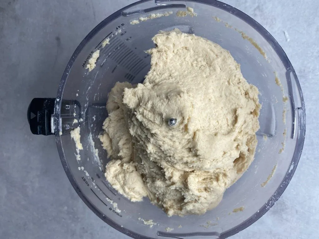 mixture brought to a rough dough